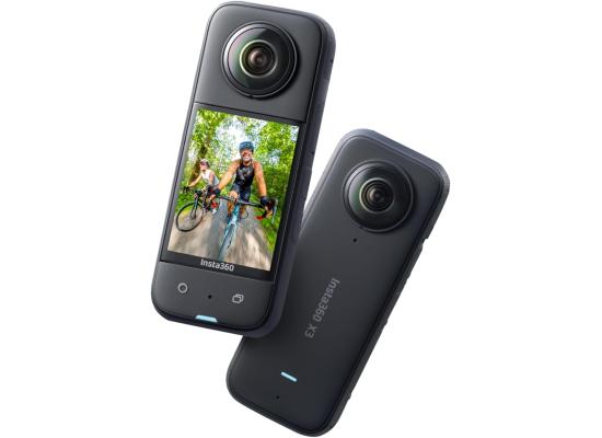 Insta360 X3 - Waterproof 360 Action Camera with 1/2" 48MP Sensors, 5.7K 360 Active HDR Video, 72MP 360 Photo, 4K Single-Lens, 60fps Me Mode, Stabilization, 2.29" Touchscreen, AI Editing, Live Stream - Black